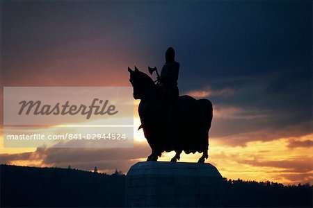 Statue von Robert Bruce, Bannockburn, Stirlingshire, Schottland, Vereinigtes Königreich, Europa