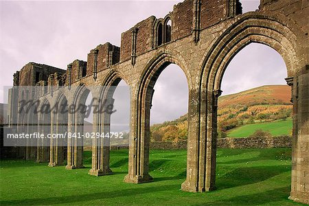 Ruines du Prieuré de Llanthony, Vale de Ewyas, montagne noire, Gwent, pays de Galles, Royaume-Uni, Europe