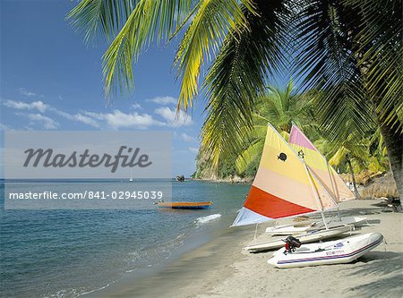 Strand von Anse Chastenet, St. Lucia, Windward-Inseln, West Indies, Karibik, Mittelamerika