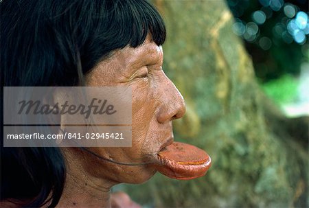 Xingu tribesman, Suya, Brazil, South America