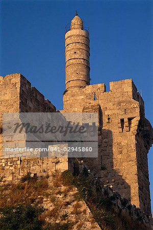 Murs et la Citadelle de David à Jérusalem, Israël, Moyen-Orient