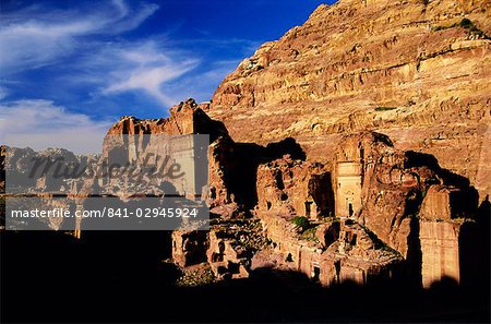 Tombeau façades, Petra, UNESCO World Heritage Site, Jordanie, Moyen-Orient
