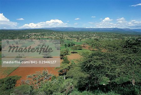 Fläche abgeholzt und für die intensive Landwirtschaft, Lake Langano, Äthiopien, Afrika