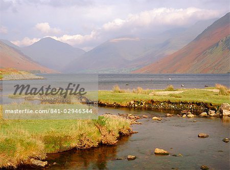 Great Gable, Lingmell and Scafell beyond, Wastwater, Lake District National Park, Cumbria, England, United Kingdom, Europe