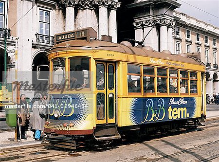 British built trams, Lisbon, Portugal, Europe
