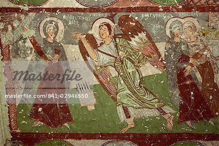 Frescoes in Pancarlik Rock Church, south of Urgup, Cappadocia, Anatolia, Turkey, Asia Minor, Eurasia