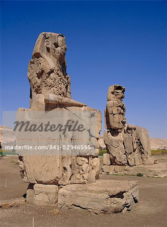 Les colosses de Memnon, Louxor, en Egypte, en Afrique du Nord