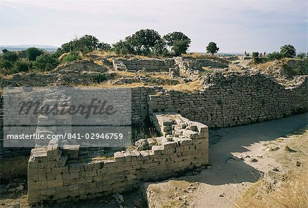 Ruines antiques, Troy, patrimoine mondial de l'UNESCO, Anatolie, Turquie, Asie mineure, Eurasie