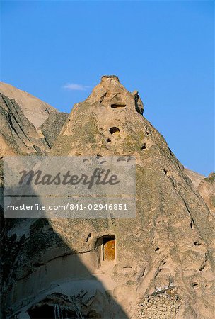 Maison dans la roche, Cappadoce, Anatolie, Turquie, Asie mineure, Asie