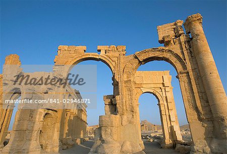 Ruines, Palmyre, Site du patrimoine mondial de l'UNESCO, la Syrie Moyen-Orient