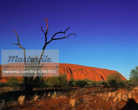 Ayers Rock bei Sonnenaufgang, Uluru-Kata Tjuta Nationalpark, Northern Territory, Australien, Pazifik