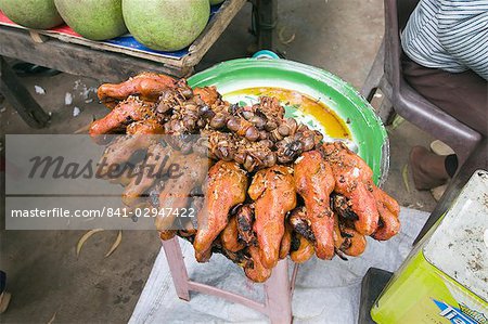 Ducks for sale in market, Cambodia, Indochina, Southeast Asia, Asia