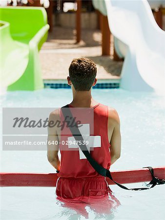 lifeguard at a water park