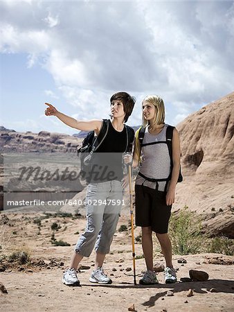 hikers in the desert