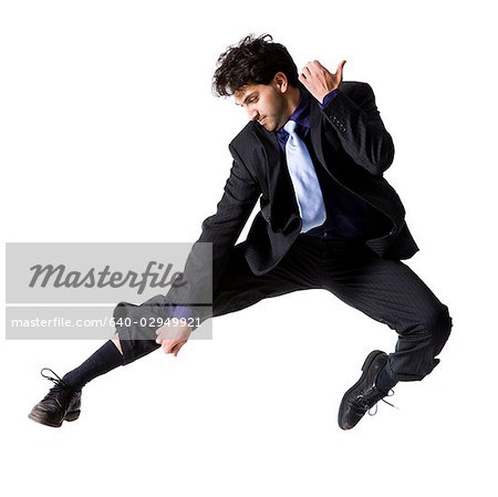 man jumping in the air