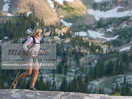 woman hiking