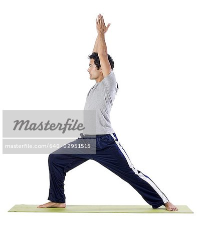man doing yoga