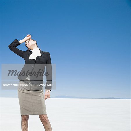 Geschäftsfrau in der Wüste