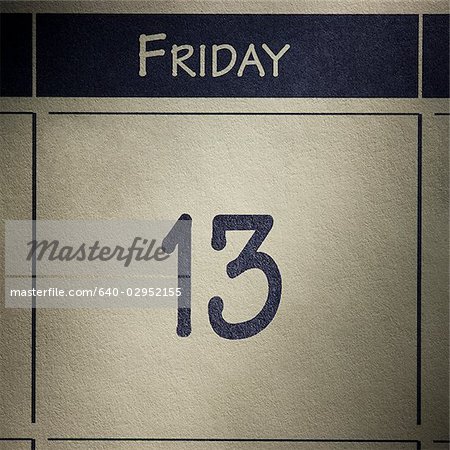 friday the 13th on a calendar