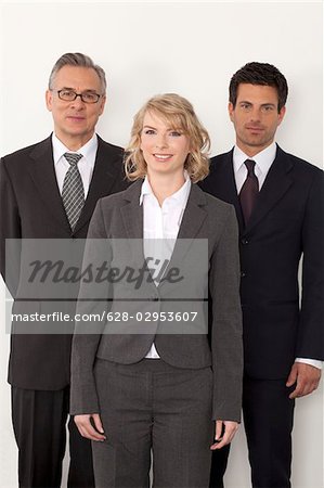 Drei zuversichtlich Geschäftsleute, Bayern, Deutschland