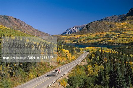 Fall colors along Klondike Highway Alaska Yukon