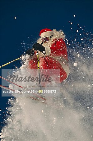 Santa Claus Downhill Skiing Big Mountain Resort Montana