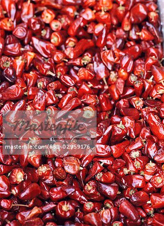 Details of dried chillies,Chengdu market,Chengdu,Sichuan,China