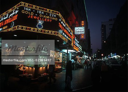 Soirée Shopping dans le souk de l'or, Dubaï, Émirats Arabes Unis