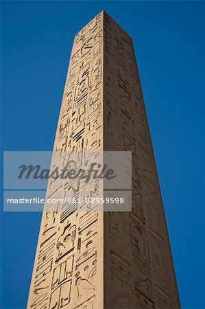 Detail of obelisk,Luxor Temple,Luxor,Egypt