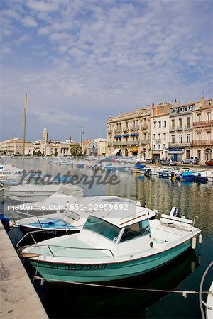 Quai et les bateaux, Sete, Hérault, Languedoc-Roussillon, France