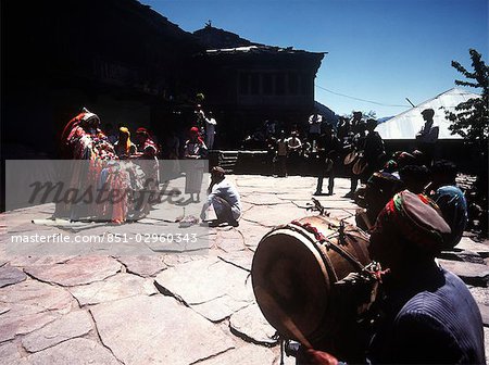 Festival célébrant un dieu hindou, Himachal Pradesh, Inde