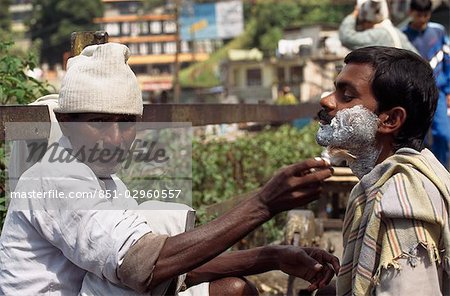 Streetside rasieren, Darjeeling, Indien