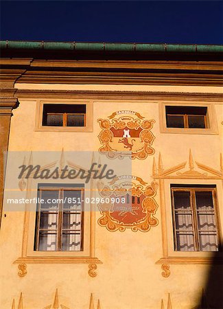 Wall painting on a house,Veneto,Italy.