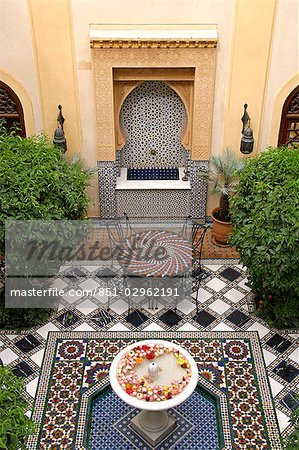 Riad Al Moussika, Marrakech (Maroc), l'ancienne résidence du Pacha de Marrakech