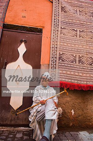 Scène de rue Souk, Marrakech, Maroc
