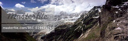 Vallée glaciaire au-dessus Grindelwand, Oberland bernois, Suisse
