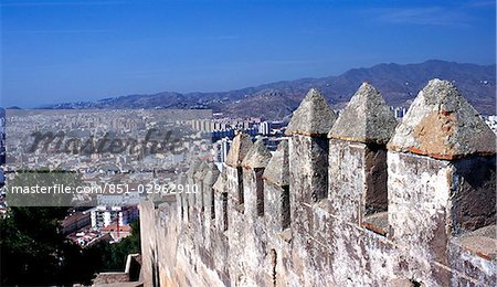 Walls of Gibralfaro,Malaga,Andalucia,Spain