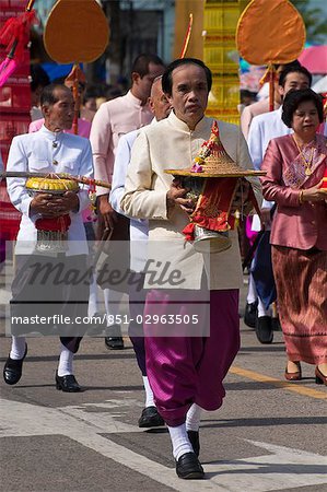 Offerings at festival parade,Ubon Ratchathani,Thailand