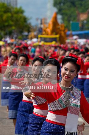 Traditionally dressed women,Ubon Ratchathani,Thailand