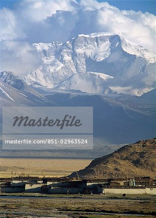 Mit Blick auf das Everest-Bereich, in der Nähe von Tingri, Tibet