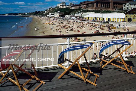 Three beach chairs,Bournemouth,Dorset,England