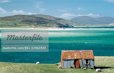 Hut on west coast of Isle of Harris,Losgaintir,Scotland