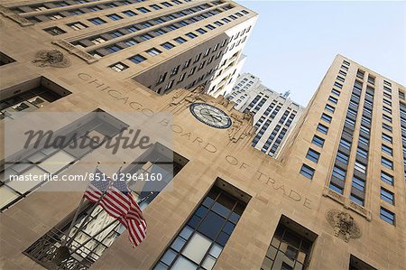 Exterior of Chicago Board of Trade on LaSalle Street,Chicago,Illinois,USA