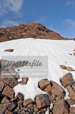 Scree and Snow, Craig Harbour, Ellesmere Island, Nunavut, Canada