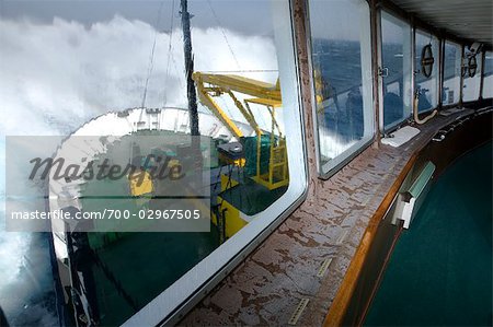 Wave Breaking over Bow of Ship, Drake Passage