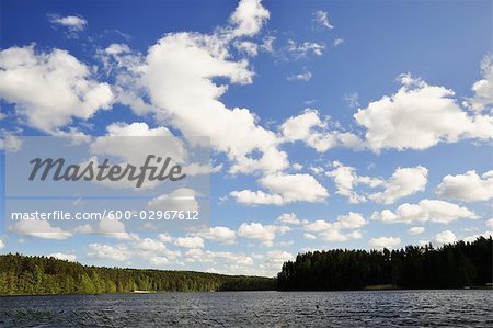 See und Wolken über Tiveden, Nord Vattern, Schweden