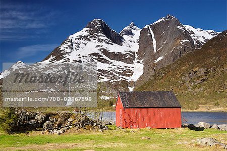Angeln, Hütte, Raftsund, Lofoten, Norwegen