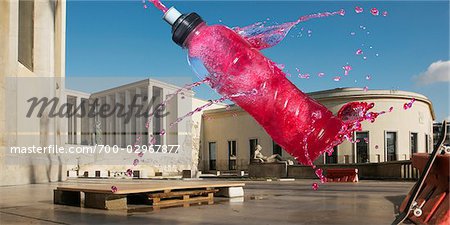 Drink Bottle Exploding at Skateboard Park, Palais de Tokyo, Paris, France