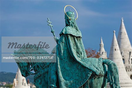 Statue de St Stephen, Buda, Budapest, Hongrie