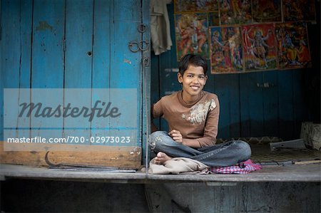 Portrait d'enfant, Kolkata, West Bengal, Inde
